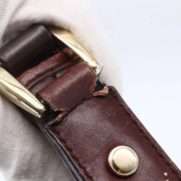 GUCCI Guccissima Abbey GG Canvas Bag Leather Bordeaux Gold 131326 Auth ep11342 - Picture 8 of 16